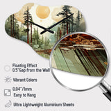 Redwood Tree Natures Forest III - Asymmetric Metal Wall Clock