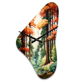 Redwood Shimmering Tree Heights III - Asymmetric Metal Wall Clock