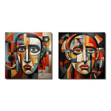Modern Wall Art Set - Pablo Picasso Cubism Portrait I - 2 Pieces