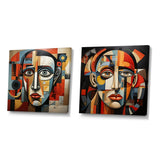 Modern Wall Art Set - Pablo Picasso Cubism Portrait I - 2 Pieces