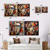 Modern Wall Art Set - Pablo Picasso Cubism Portrait I - 2 Pieces