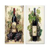 France Wall Art Canvas Set - French Red Wine Bordeaux Bounty - 2 Pieces