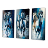 horse Canvas Wall Art Set of 3- Horses Running