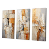 Transitional Multi Panel Canvas Wall Art - Abstraction Geometric