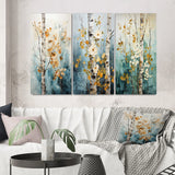 Floral Wall Art Set - Birch Woods Whispering Winds V - 3 Pieces