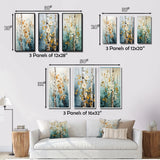 Floral Wall Art Set - Birch Woods Whispering Winds V - 3 Pieces