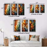 Transitional Canvas Wall Art Set - Hardedge Art Earthy Euphony III - 3 Pieces