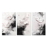 Abstract Painting Wall Art Canvas Set - White Twist Watercolor - 3 Pieces