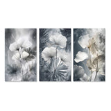 Floral Leaves Wall Art Canvas Set - Tropical_Palm_Art_For_Ginkgo Art - 3 Pieces