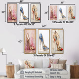 Fashion High Heels Canvas Wall Art - Fashion Chic High Heel - 3 Pieces