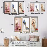 Fashion High Heels Canvas Wall Art - Fashion Chic High Heel - 3 Pieces