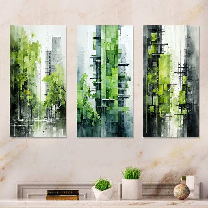 Lime Lofts Skyscraper City Horizon - Multi-Panels