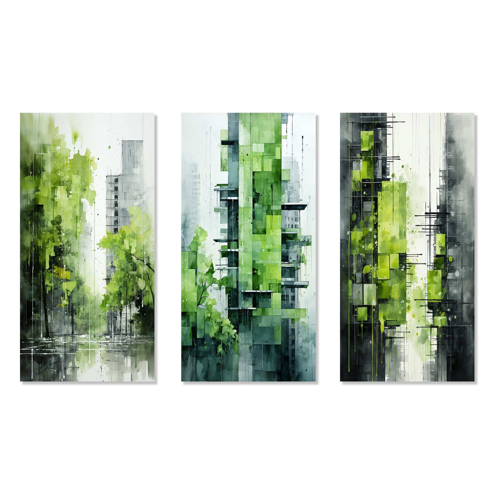 Lime Lofts Skyscraper City Horizon - Multi-Panels