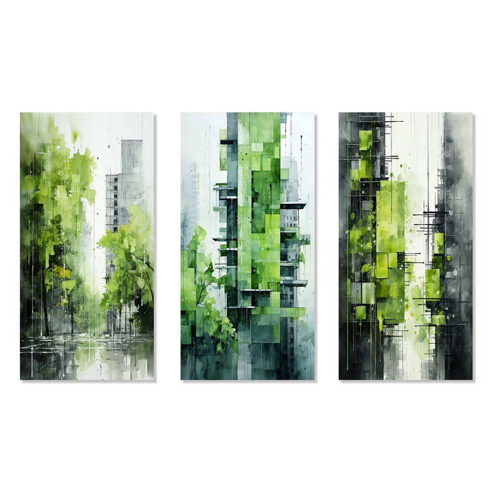 Lime Lofts Skyscraper City Horizon - Multi-Panels