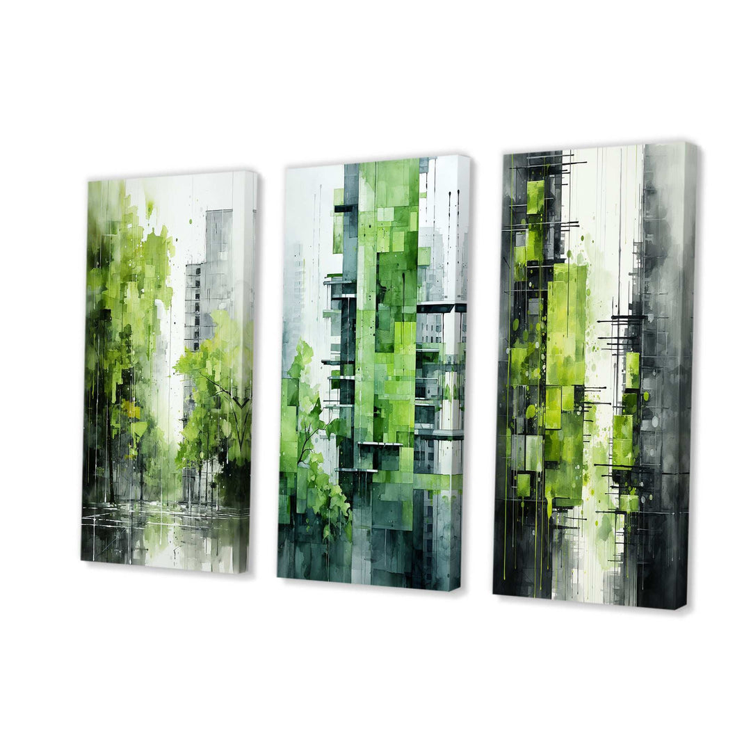 Lime Lofts Skyscraper City Horizon - Multi-Panels