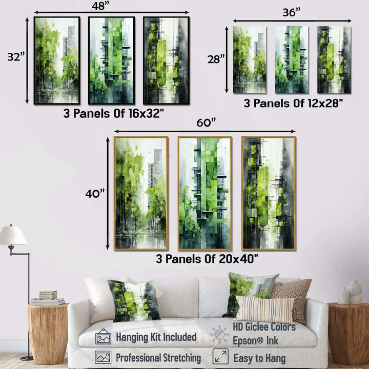 Lime Lofts Skyscraper City Horizon - Multi-Panels