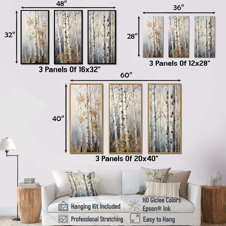 Silver Tree Birchs Breath - Multi-Panels