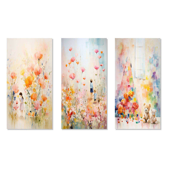 Whimsical Kids Floral Haven I - Multi-Panels