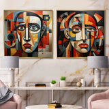 Modern Wall Art Set - Pablo Picasso Cubism Portrait I - 2 Pieces