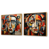 Modern Wall Art Set - Pablo Picasso Cubism Portrait I - 2 Pieces