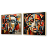 Modern Wall Art Set - Pablo Picasso Cubism Portrait I - 2 Pieces