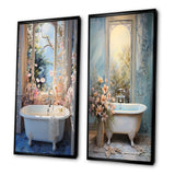 Bathroom Canvas Wall Art - Bathroom Oasis I - 2 Pieces