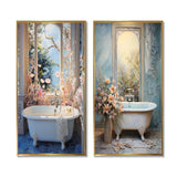 Bathroom Canvas Wall Art - Bathroom Oasis I - 2 Pieces
