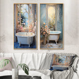 Bathroom Canvas Wall Art - Bathroom Oasis I - 2 Pieces