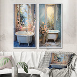 Bathroom Canvas Wall Art - Bathroom Oasis I - 2 Pieces
