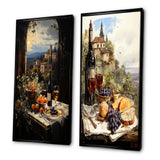 Traditional Wall Art Canvas Set - Italian Wine Savory Journey - 2 Pieces