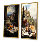 Traditional Wall Art Canvas Set - Italian Wine Savory Journey - 2 Pieces