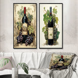 France Wall Art Canvas Set - French Red Wine Bordeaux Bounty - 2 Pieces