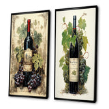 France Wall Art Canvas Set - French Red Wine Bordeaux Bounty - 2 Pieces