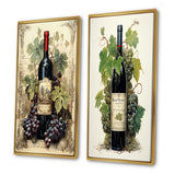 France Wall Art Canvas Set - French Red Wine Bordeaux Bounty - 2 Pieces