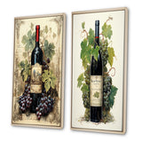 France Wall Art Canvas Set - French Red Wine Bordeaux Bounty - 2 Pieces