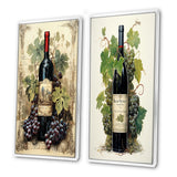 France Wall Art Canvas Set - French Red Wine Bordeaux Bounty - 2 Pieces