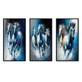 horse Canvas Wall Art Set of 3- Horses Running