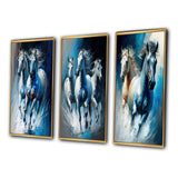horse Canvas Wall Art Set of 3- Horses Running