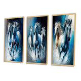 horse Canvas Wall Art Set of 3- Horses Running