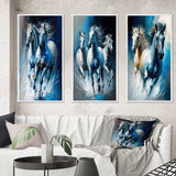 horse Canvas Wall Art Set of 3- Horses Running