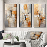 Transitional Multi Panel Canvas Wall Art - Abstraction Geometric