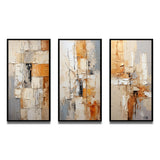Transitional Multi Panel Canvas Wall Art - Abstraction Geometric