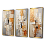 Transitional Multi Panel Canvas Wall Art - Abstraction Geometric