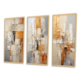 Transitional Multi Panel Canvas Wall Art - Abstraction Geometric