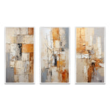 Transitional Multi Panel Canvas Wall Art - Abstraction Geometric
