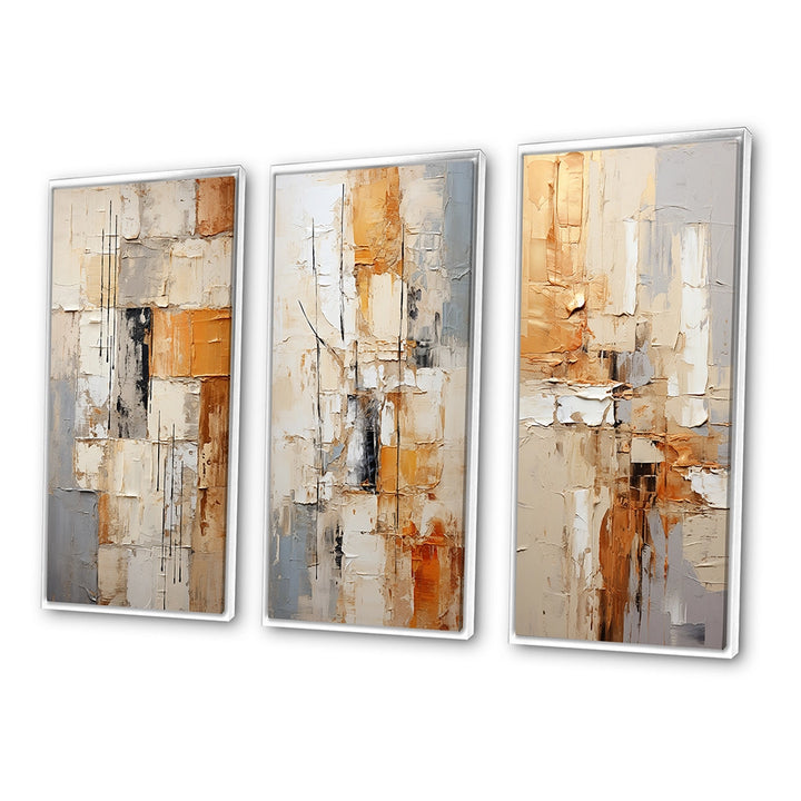 Transitional Multi Panel Canvas Wall Art - Abstraction Geometric