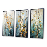 Floral Wall Art Set - Birch Woods Whispering Winds V - 3 Pieces