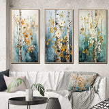 Floral Wall Art Set - Birch Woods Whispering Winds V - 3 Pieces