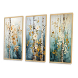 Floral Wall Art Set - Birch Woods Whispering Winds V - 3 Pieces