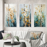 Floral Wall Art Set - Birch Woods Whispering Winds V - 3 Pieces